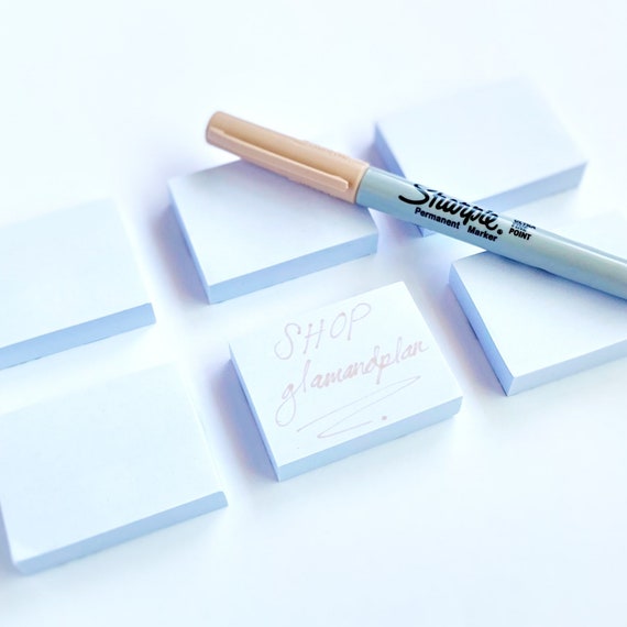White Mini Sticky Notes Planner Supplies Planning/journaling Sticky Notes  Planner Accessories Minimal 