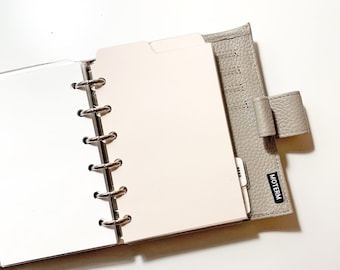 Two Tab Dividers Ring Planner - Pocket Planner Inserts - Neutral Tones - Minimal Planner