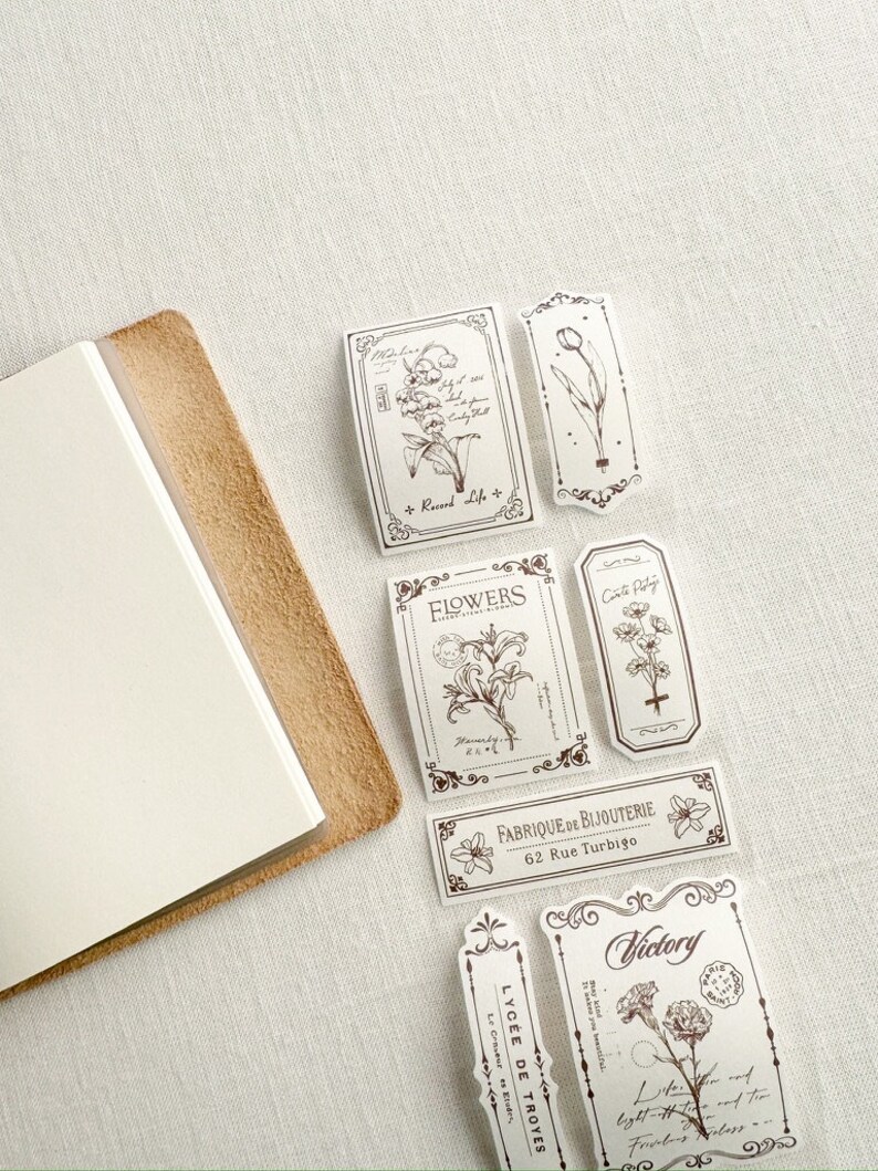 Vintage Floral Washi Sticker Roll - Vintage Floral Stickers - Planner ...