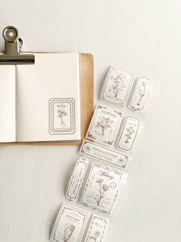 Vintage Floral Washi Sticker Roll - Vintage Floral Stickers - Planner ...
