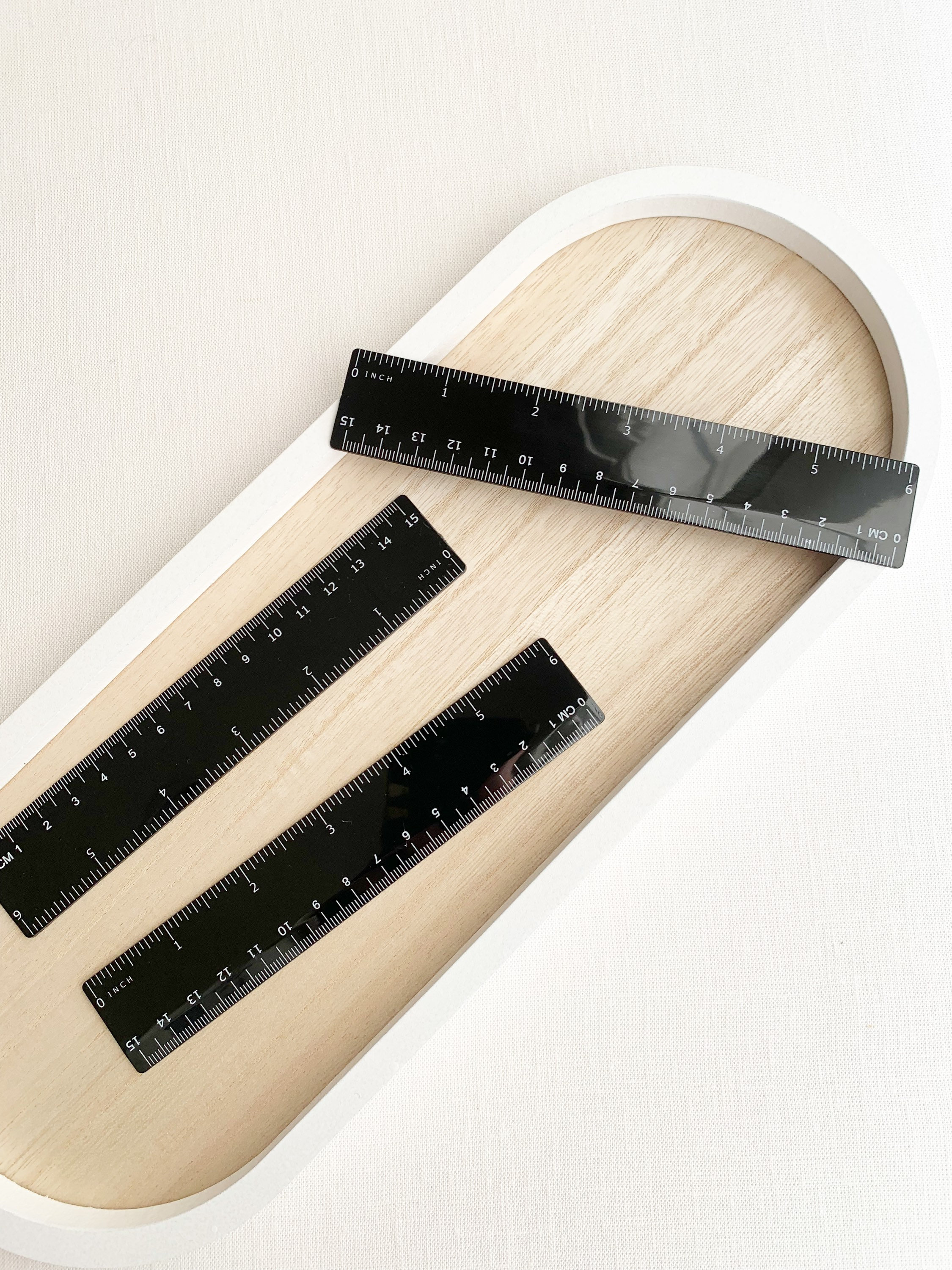 Black Acrylic Ruler - Planner Supplies - Planning/Journaling - Pens - Planner Accessories - Minimal Stationary
