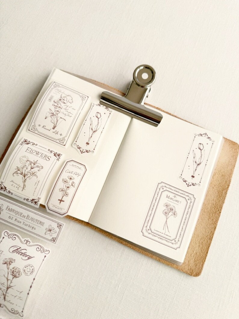 Vintage Floral Washi Sticker Roll - Vintage Floral Stickers - Planner ...