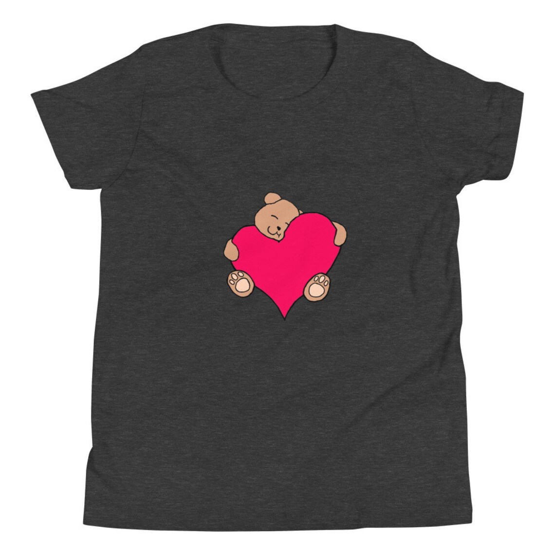 Valentine Bear Youth Short Sleeve T-Shirt | Etsy