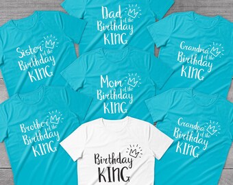 Birthday King Family Shirt Design: SVG PNG DXF (Digital Download)