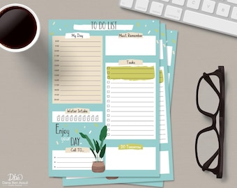Colorful Digital To Do List – Printable Daily Planner – Instant Download Task Tracker – PDF PNG JPG