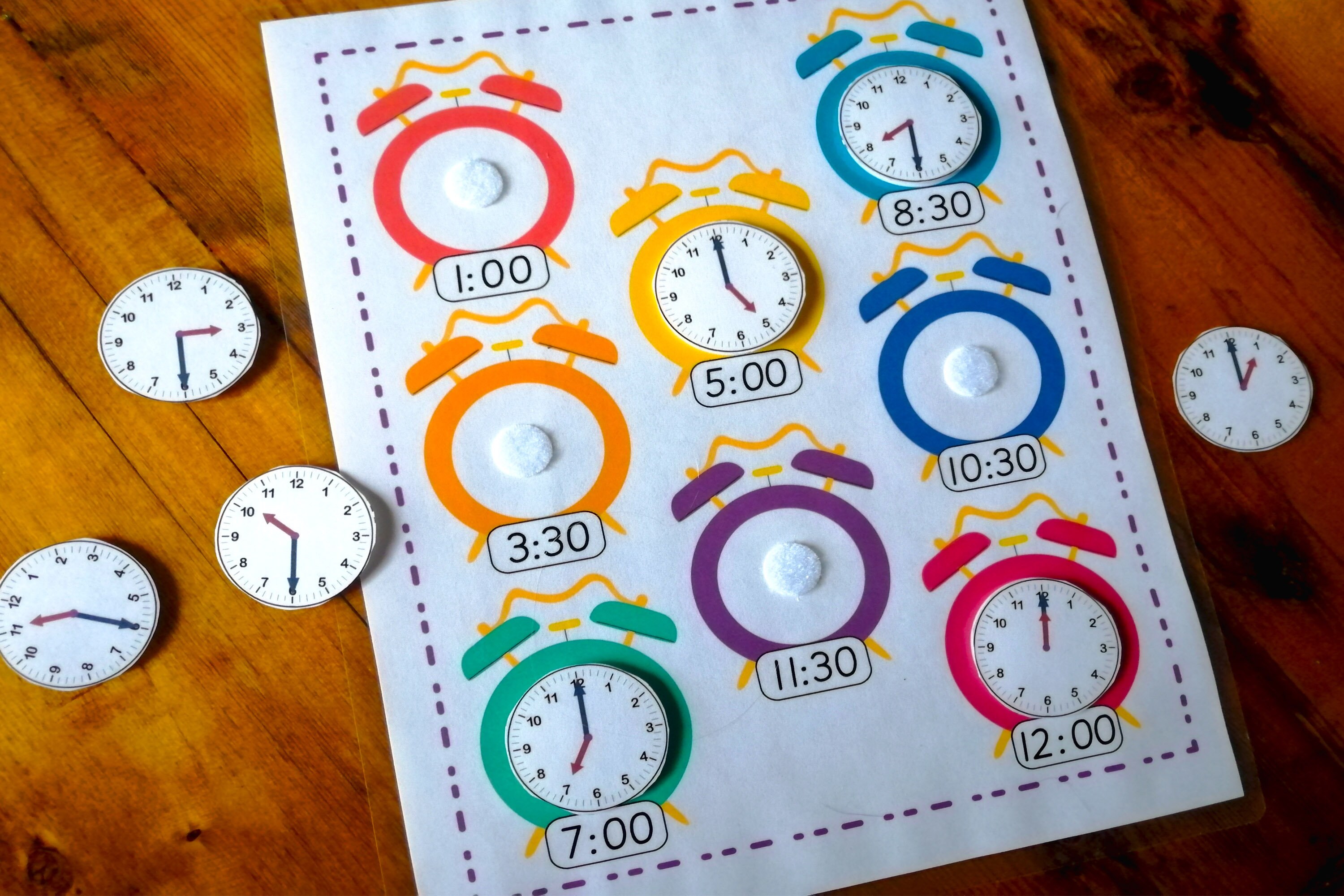Learn to Tell Time Bundle, Printable Clock, Kids Learning Game ...