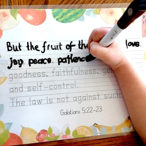 Fruit Of The Spirit Memory Verse PDF, Preschool Printable, Bible Verse, Galatians, Religious Educational Activity, Homeschool Sunday School image 2