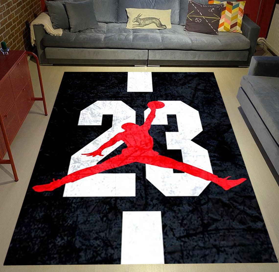 Air Jordan 23 Michel Jordan Modern Rug Custom Rug Etsy