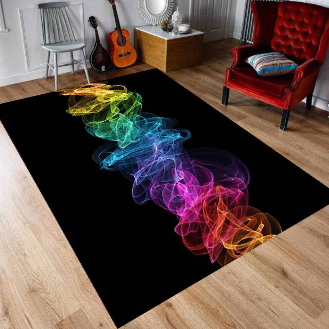 MAGIC RUG Rainbow Rugs Colorful Rug Modern Rug Custom Rug Etsy