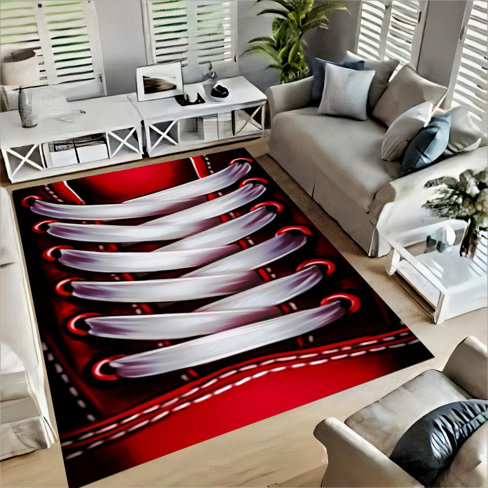 Air Jordan Red Shoes Rug Jordan Rugs Air Rug Custom Rug Etsy