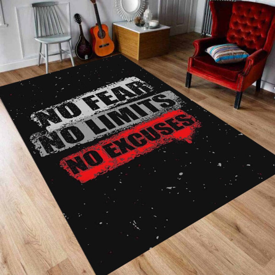 No Fear No Limits Design Rug Popular Rug Fantastic Rug Etsy