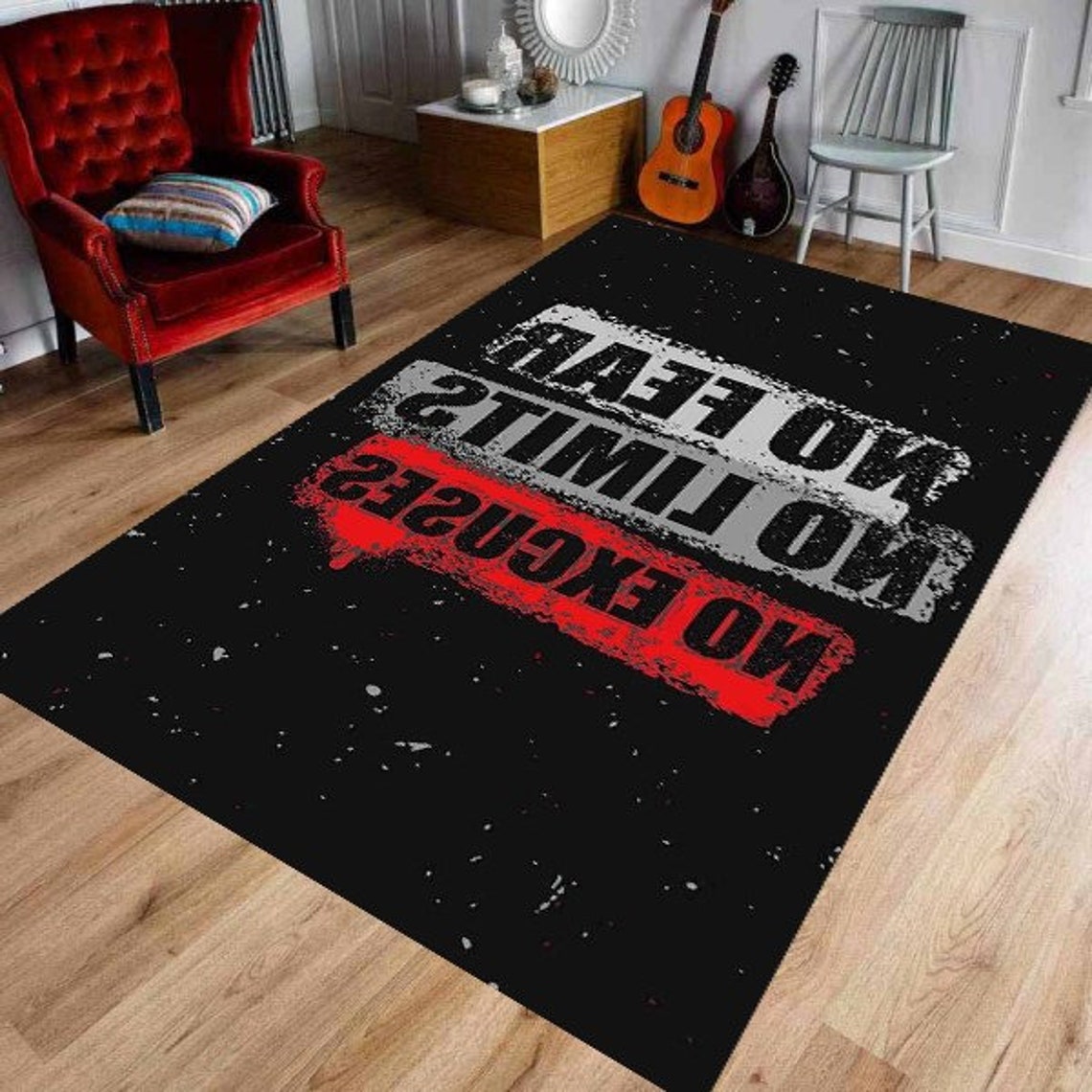 No Fear No Limits Design Rug Popular Rug Fantastic Rug Etsy