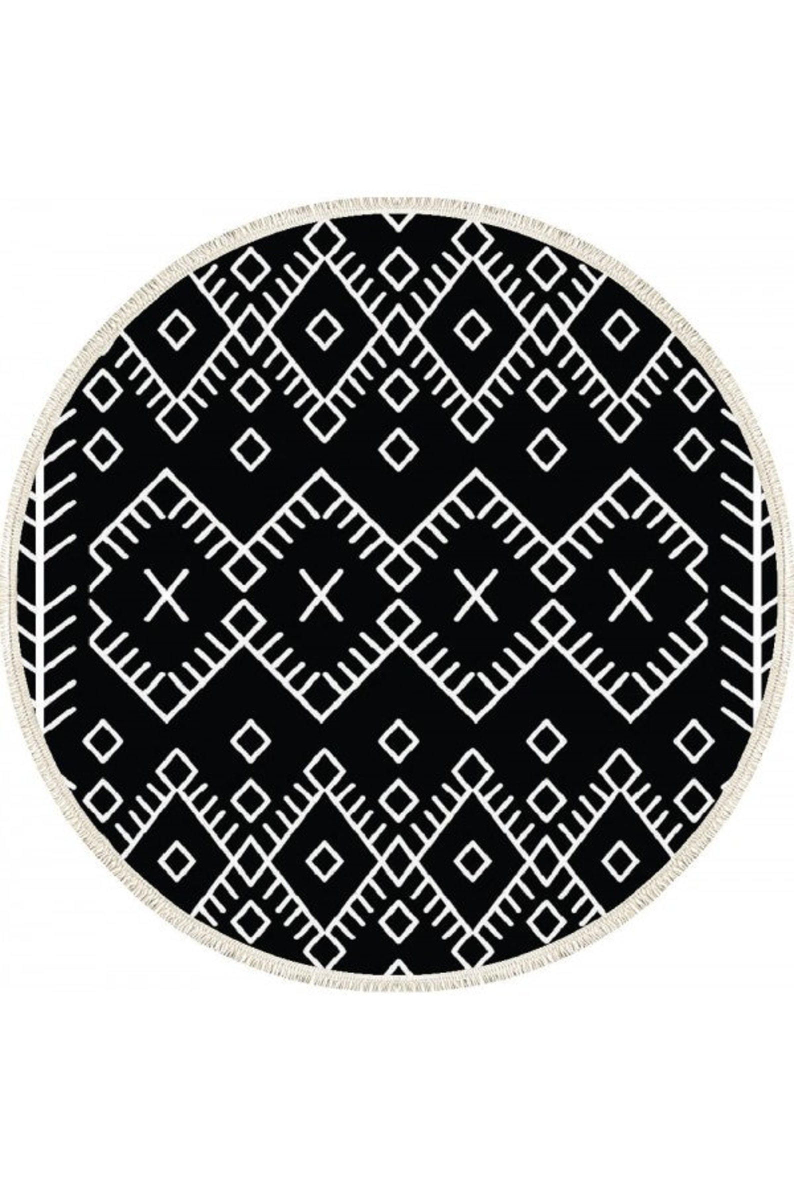 Round Rug Bath Rug Entry Rug Black Rug Circle Rug Round Etsy
