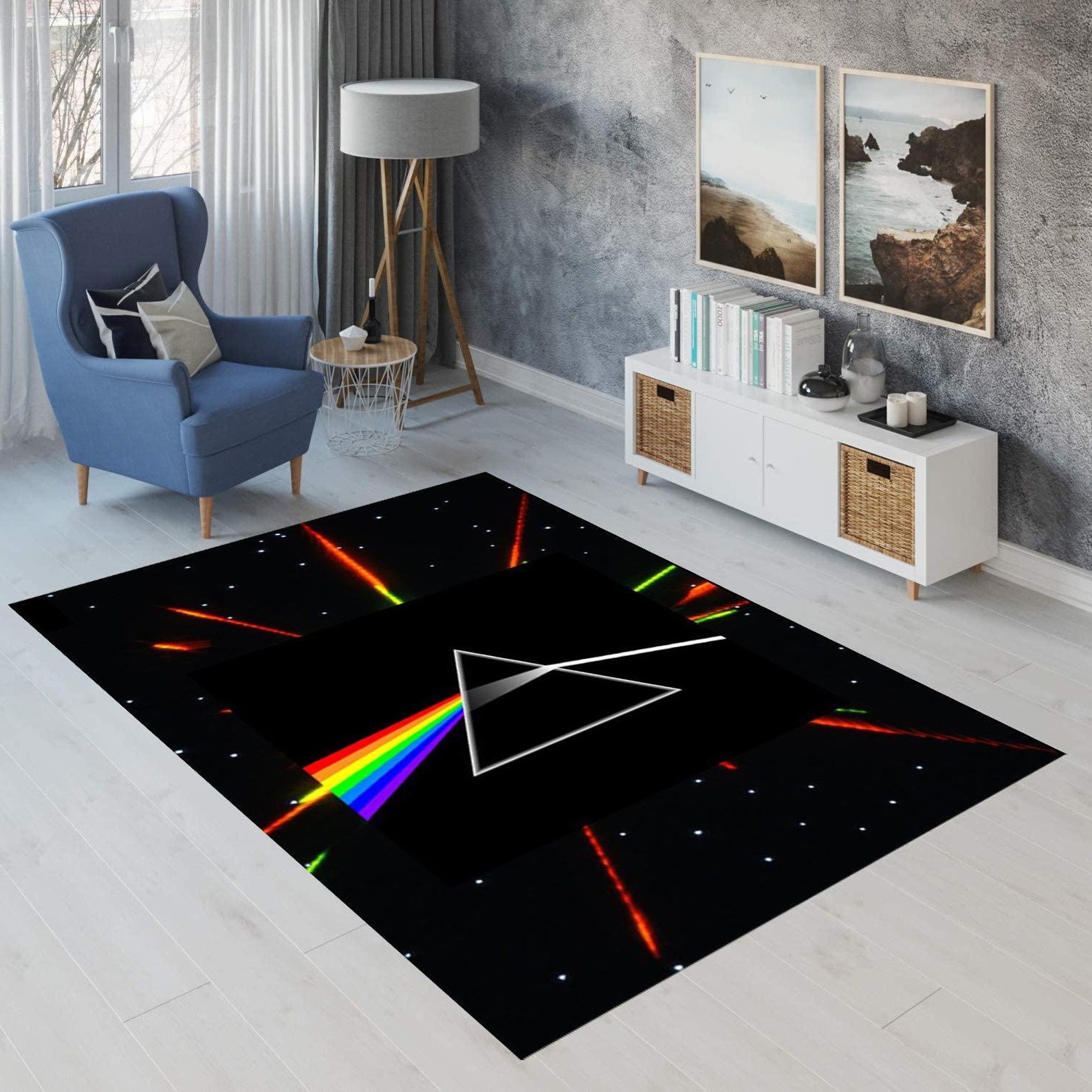 Popular Rug Fantastic Rug Pink Floyd Rugs Rock Music Etsy