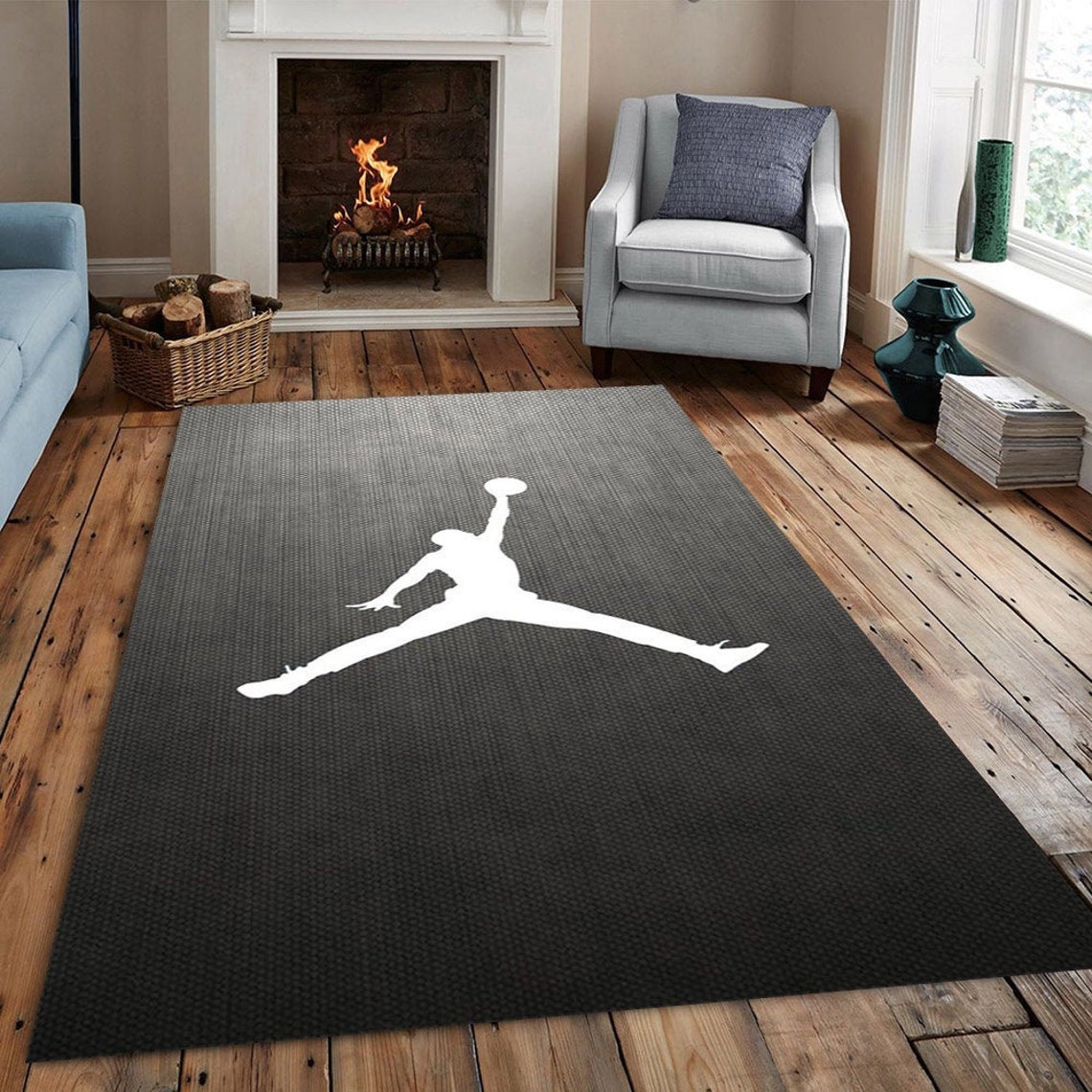 Gray Rug Air Jordan Rugs Modern Rug NBA Rug Popular Rug Etsy