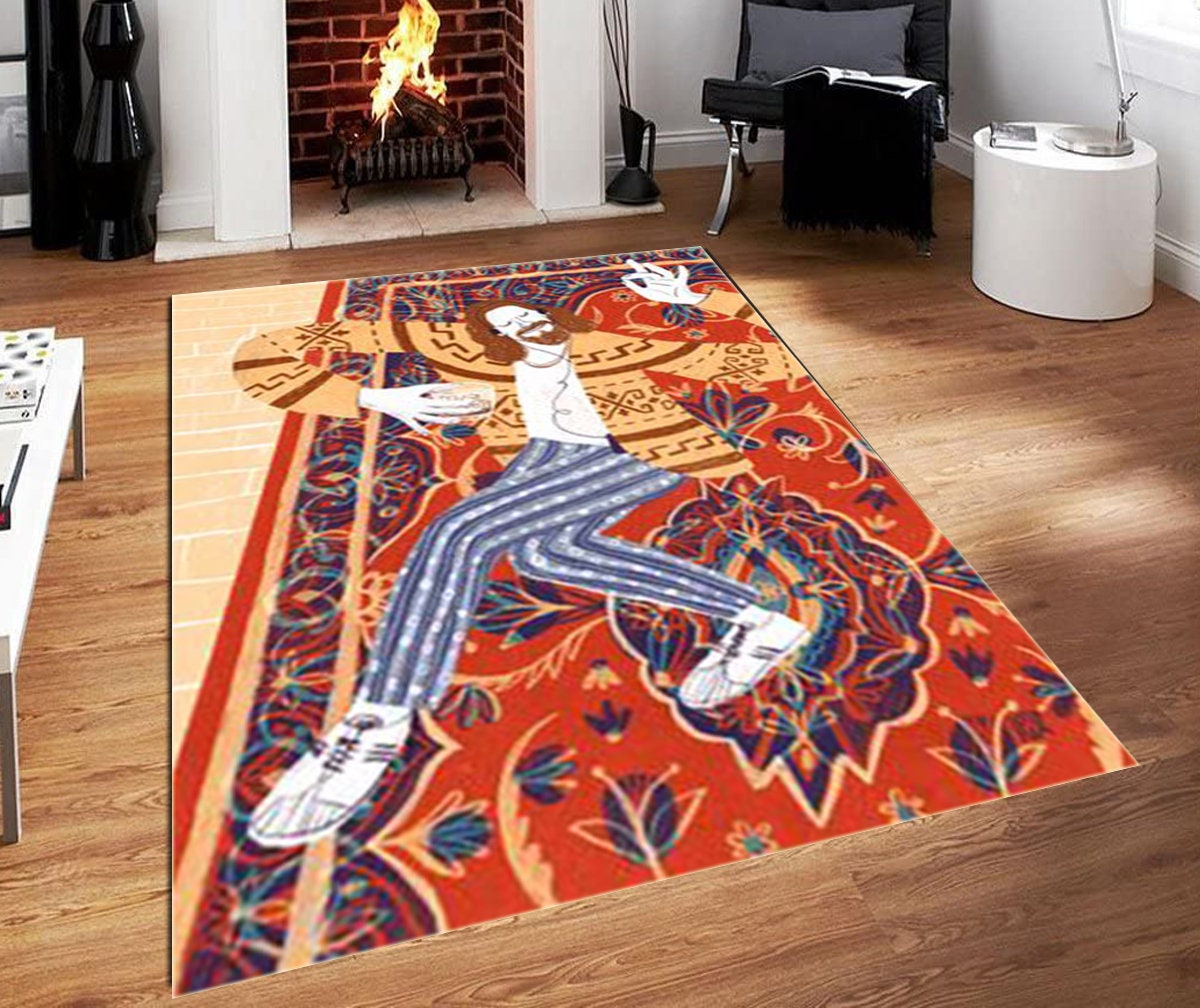 The Big Lebowski Rug The Dude Modern Rug Etsy Rugs | Etsy