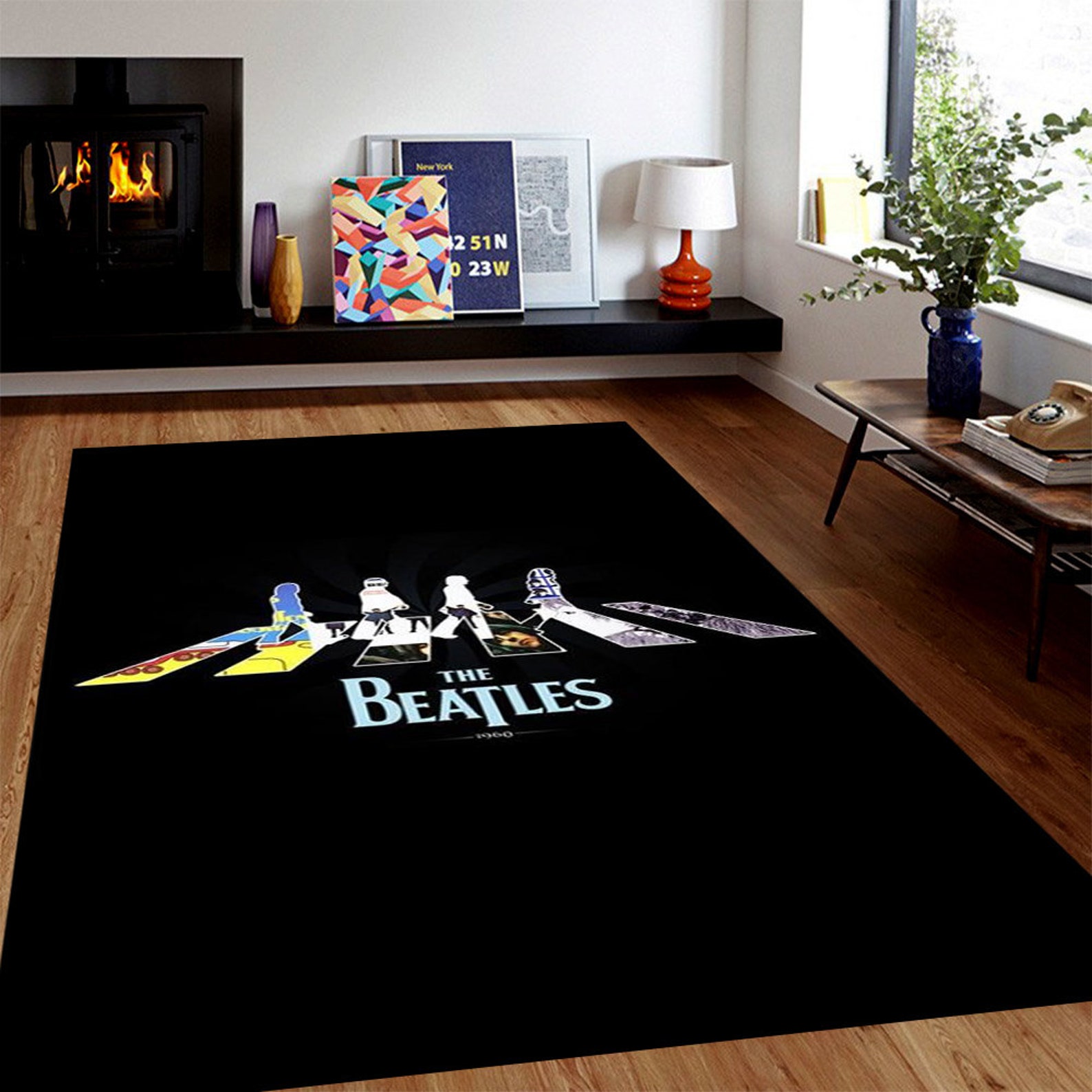 The Beatles Rugs Modern Rugs for Living Room Crosswalk | Etsy