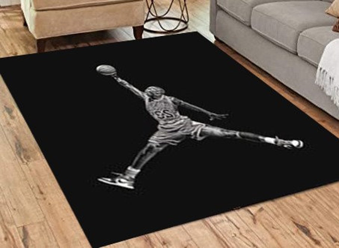 Air Jordan Michael Jordan Legend Rug Modern Rug Custom Etsy