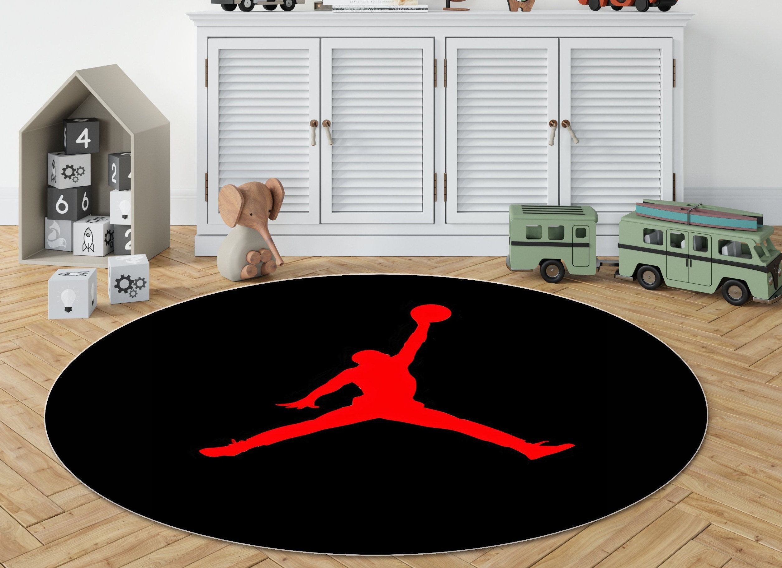 Air Jordan Michel Jordan Round Rug Circle Rug Round Rug Etsy