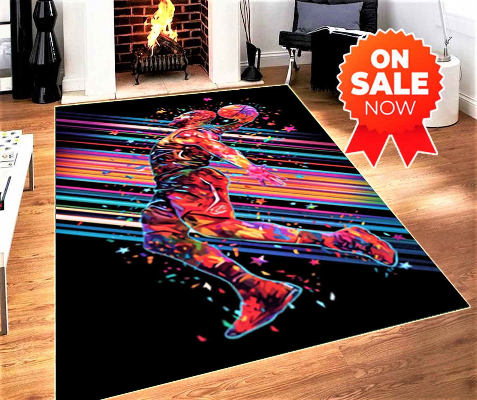 Air Jordan Michael Jordan Rug Modern Rug Custom Rug Floor Etsy