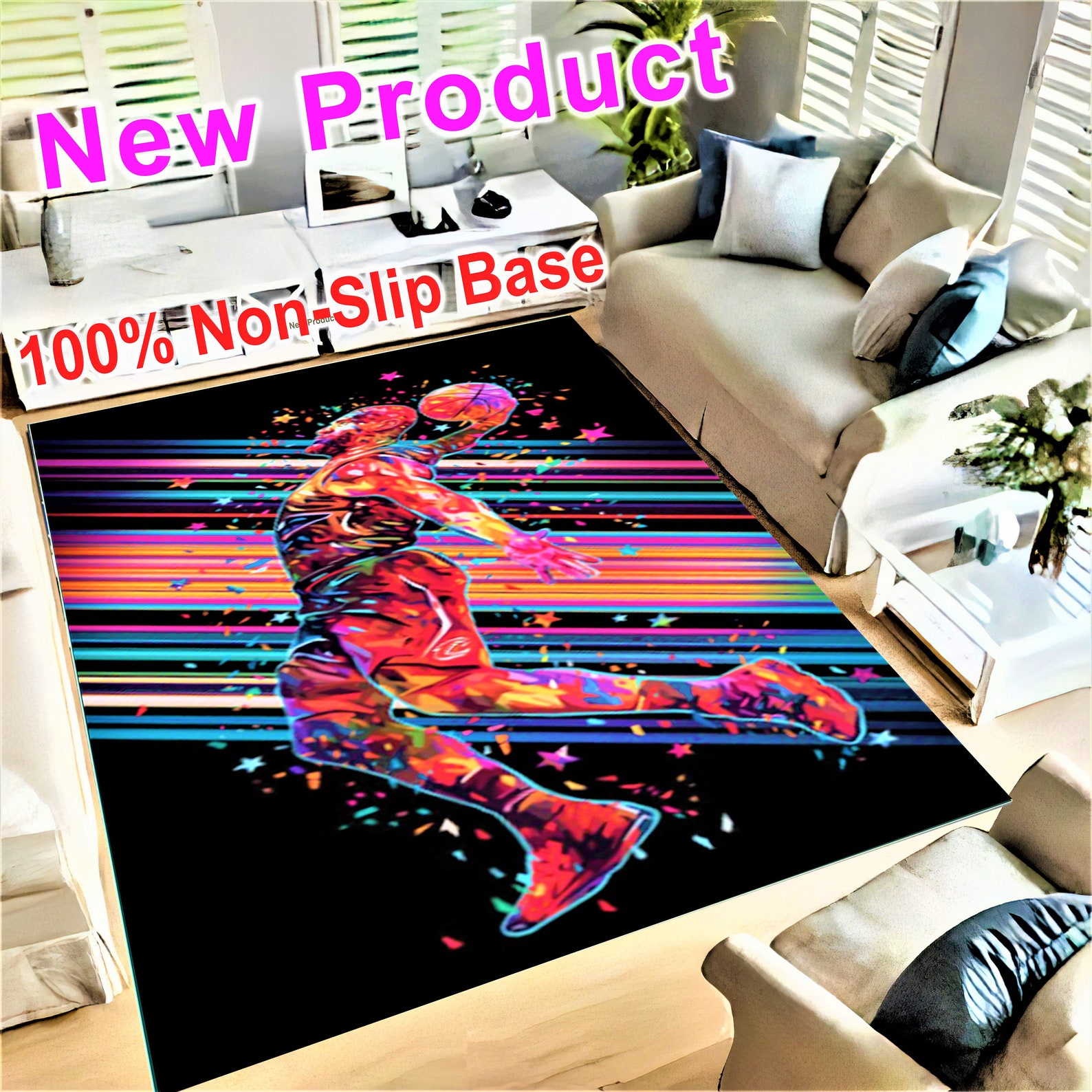 Air Jordan Michael Jordan Rug Modern Rug Custom Rug Floor Etsy