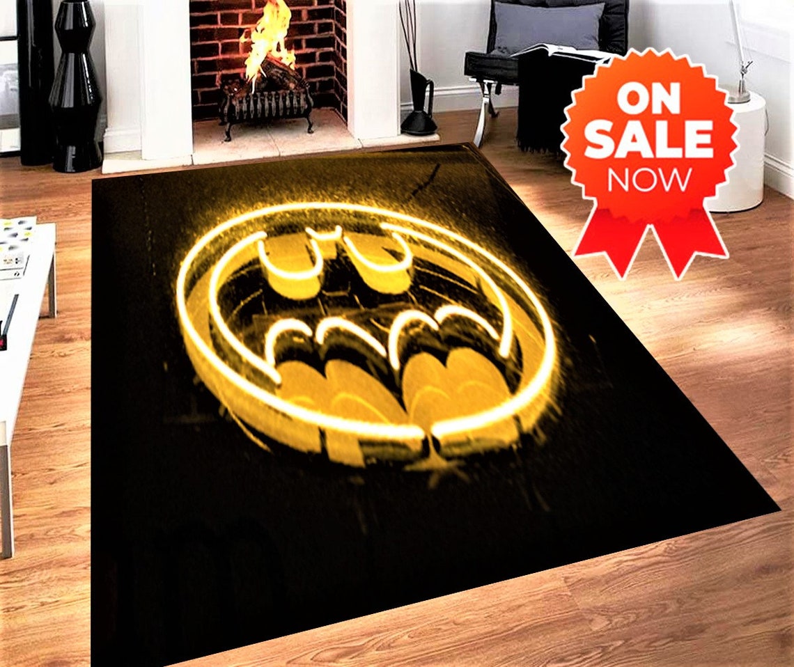 Batman Modern Rug Custom Rug Batman Logo Rug Popular Rug Etsy