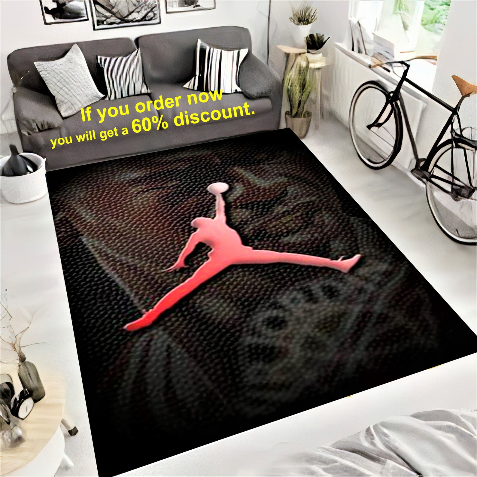 Air Jordan Michel Jordan Legends Rug Modern Rug Custom Etsy