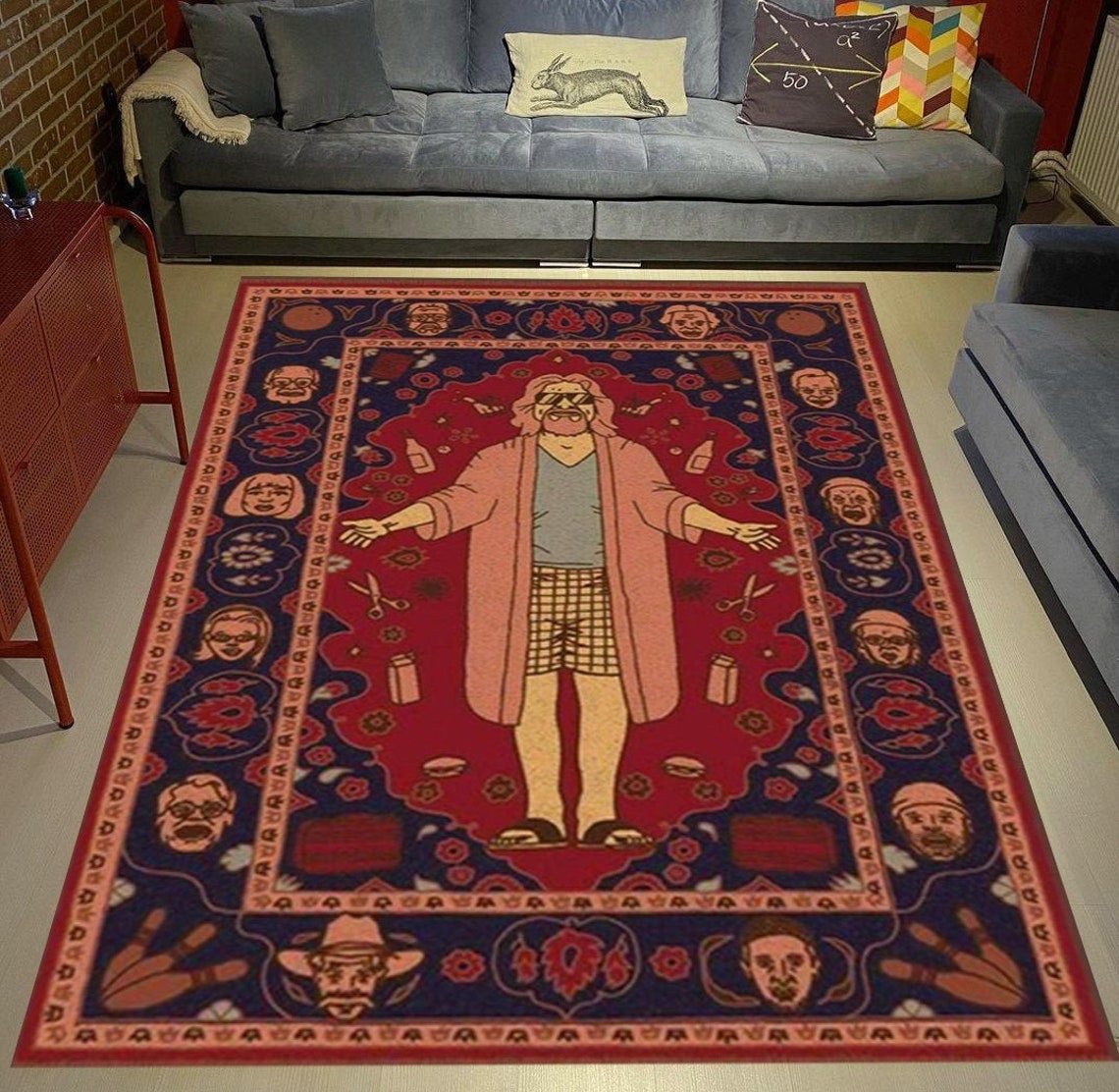 The Big Lebowski Rug The Dude Modern Rug Custom Door Mat Etsy