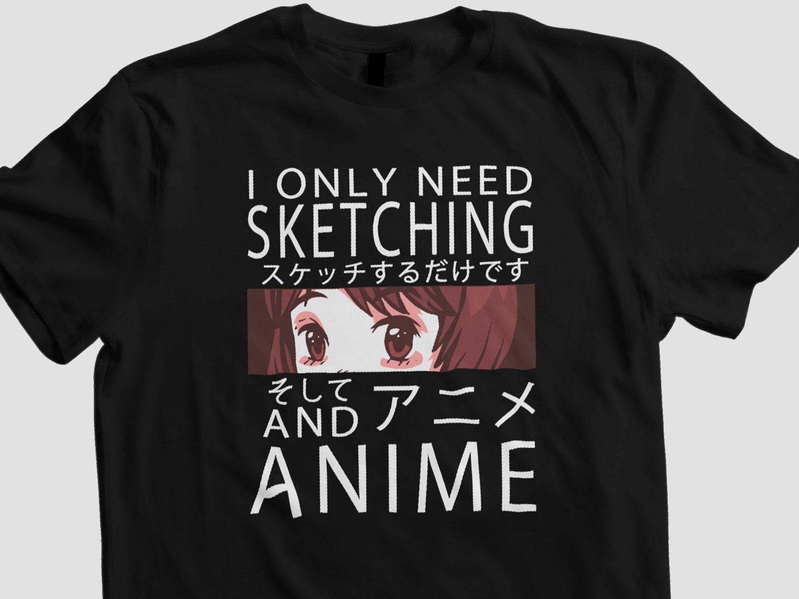 Anime Sketching Shirt Draw Manga Girls Tees Anime T-Shirt | Etsy