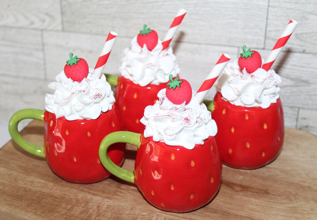 Fake Strawberry Mini Mug, Fake Strawberries, Strawberry Décor Etsy