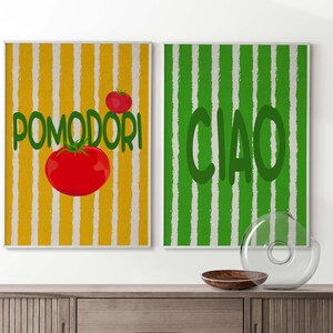 Retro Italian Kitchen Prints: Tomato & Ciao Art (Digital Download)