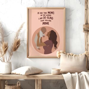 Best Gift for Mom, Mothers Day Gift, 1st Mothers Day Gift, Mom and Son Poster Print, Mother and Child Art, Baby Shower Gifts, Newborn Baby