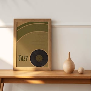 Affiche musique rétro, affiche de musique jazz, oeuvre d'art disque vinyle, oeuvre d'art murale jazz rétro, impression jazz, cadeau pour amateur de jazz, oeuvre d'art murale disque, affiche vinyle