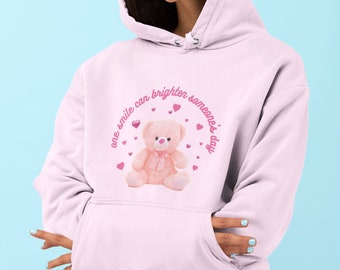 smile bear t shirt,unisex t shirt,teddy bear t shirt,kawaii,harajuku,pastel t shirt,fairy kei,kawaii hoodie