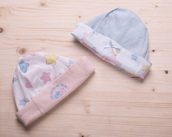 Sweetheart Yun babies | reversable hat | infant hat | organic cotton hat | japanese fashion for baby | newborn gift | newborn beanie