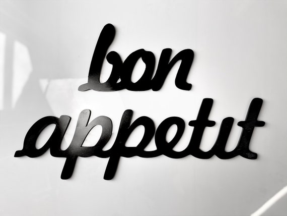 BON APPETIT SIGN, Kitchen Sign, 3d Letters Dining Room Wall Art Decor, Ecofriendly Trendy Eat Letters Sign For Kitchen