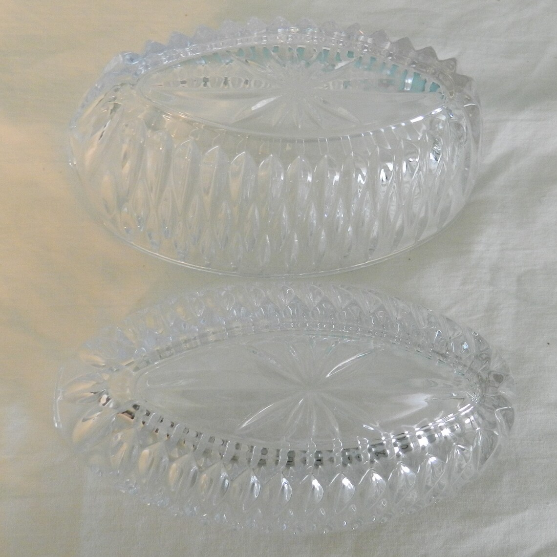 Vintage Princess House Lead Crystal Spoon and Fork holder set Etsy