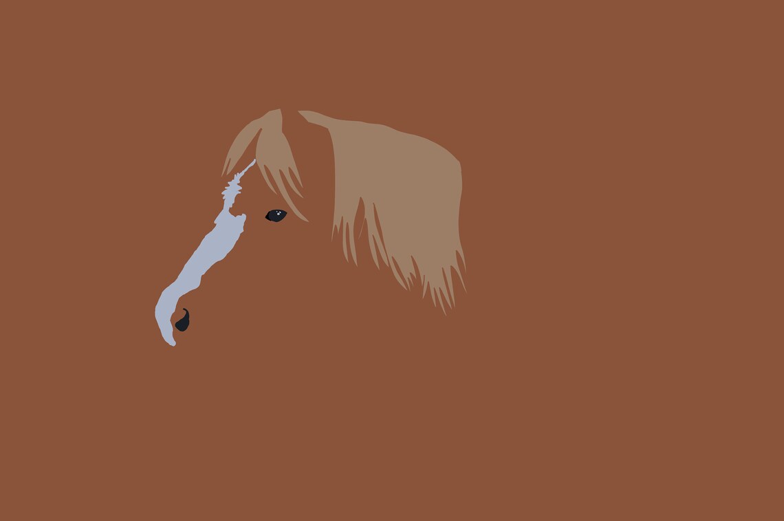 Horse Art Minimalist Digital Art Animal Art Equestrian Etsy