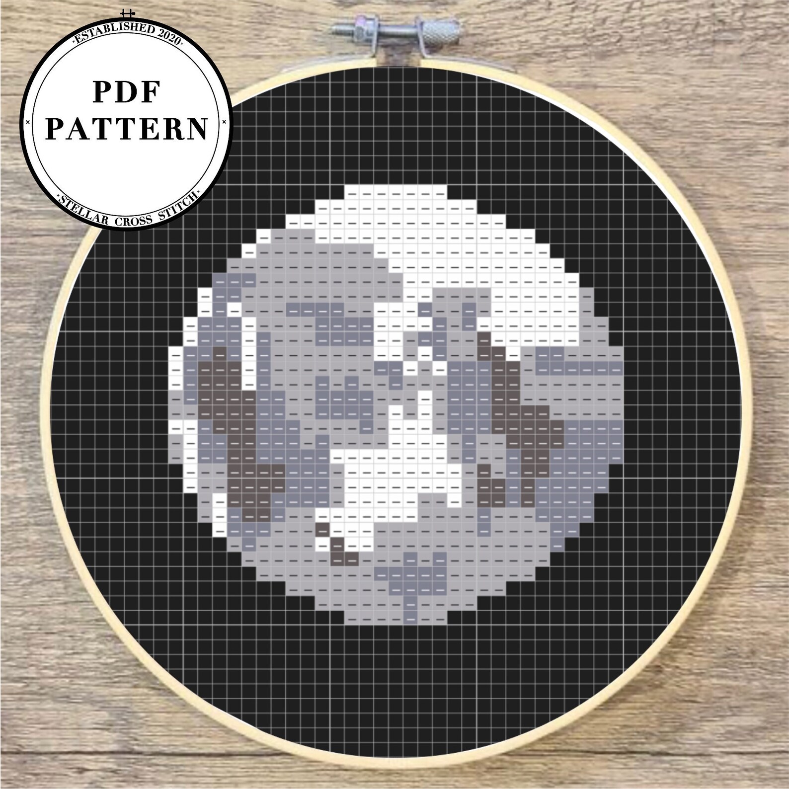Full Moon Cross Stitch Digital PDF Pattern - Etsy UK