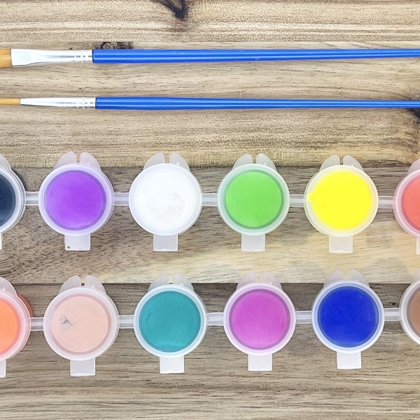 Set di pennelli per strisce di vernice sfuse Set di colori acrilici sfusi Fornitura artigianale sfusa Kid Paint Bulk 12 pezzi Kit di colori acrilici per tubi di vernice per bambini Craft