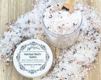 6 Unzen Lavendel Badesalz Kräuterbad Einweichen Totes Meer Salze Spa Salze Geschenk für Sie Ätherisches Öl Bad Botanicals Bad Versorgung Bittersalz Natürliche