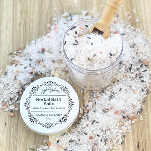 6 oz Bath Salt Herbal Bath Soak Spa Gift for Her Essential Oil Bath Gift for Mom Vegan bath Salt Floral Bath Balm Natural Bath Product Gift