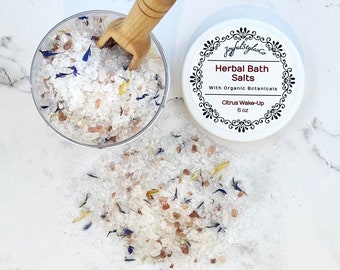6 oz Eucalyptus Bath Salt Baño de hierbas Soak Dead Sea Salt Spa Sal Regalo para ella Aceite esencial Epsom Salt Bath Supply Baño natural Botánico