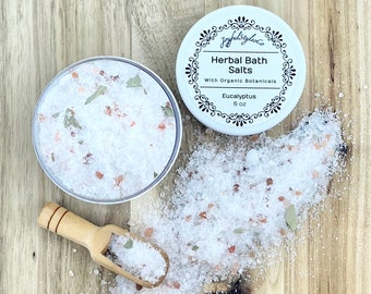 6 oz Bagno di sale marino Soak Sale del Mar Morto Sale marino himalayano Spa Regalo per lei Bagno agli oli essenziali Forniture botaniche per il bagno Sale di Epsom Bagno naturale