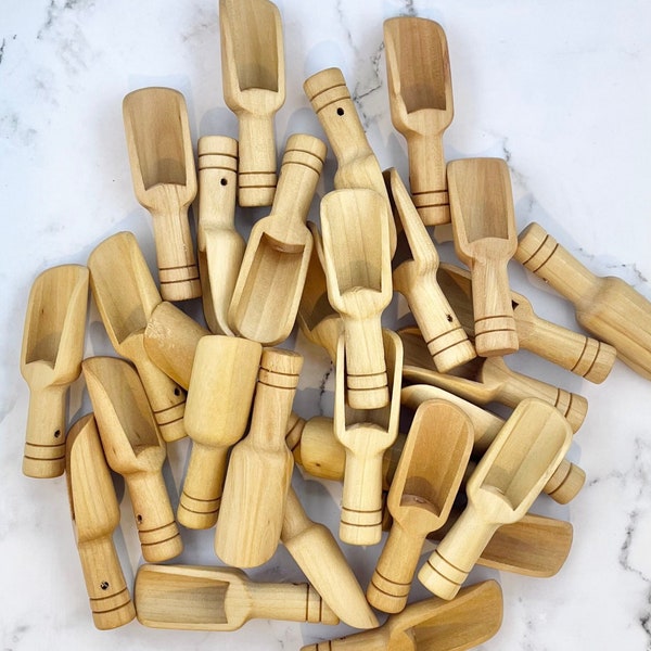 Bulk Scoop for Coffee Mini Scoop in Bulk Wooden Spoon for Sugar Scoop Bulk Small Wooden Spoon in Bulk Scoop for Tea Wholesale Mini Scoop