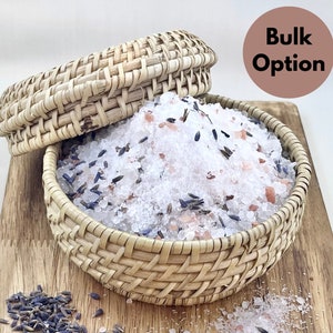Customizable Bath Salts Herbal Bath Soak Dead Sea Salts Spa Salt Customizable Gift for Her Essential Oil Bath Natural Bath Gift Epsom Salts