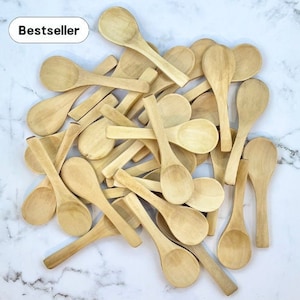 Cuchara de madera pequeña para exfoliante de azúcar