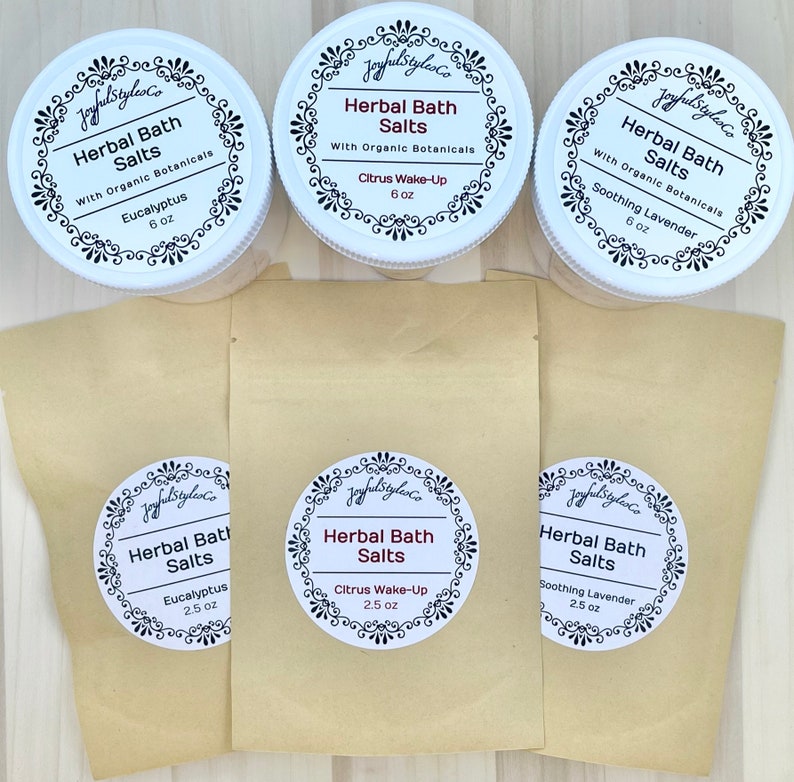 6 Oz Eucalyptus Bath Salt Herbal Bath Soak Dead Sea Salt Spa Salt Gift ...