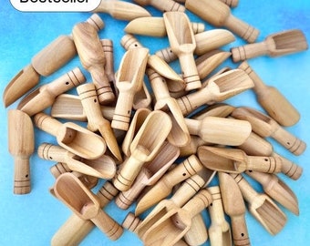 Bulk Mini Wooden Scoops Wholesale Small Scoops for Gift Bulk Wooden Spoon Small wooden Scoop in Bulk Bath Salt Scoop Bulk Wooden Spoon Gifts