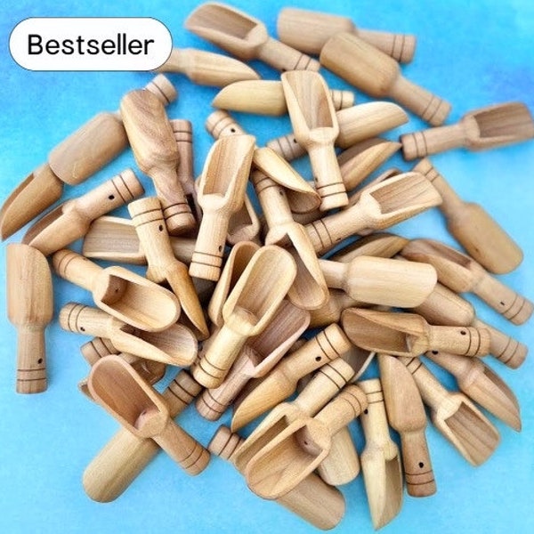 Bulk Mini Wooden Scoops Wholesale Small Scoops for Gift Bulk Wooden Spoon Small wooden Scoop in Bulk Bath Salt Scoop Bulk Wooden Spoon Gifts